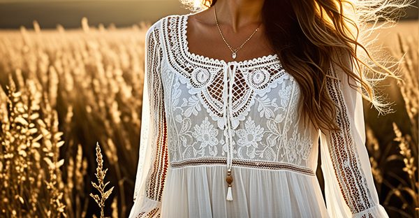 Robe bohème finition dentelle : l'élégance naturelle à adopter